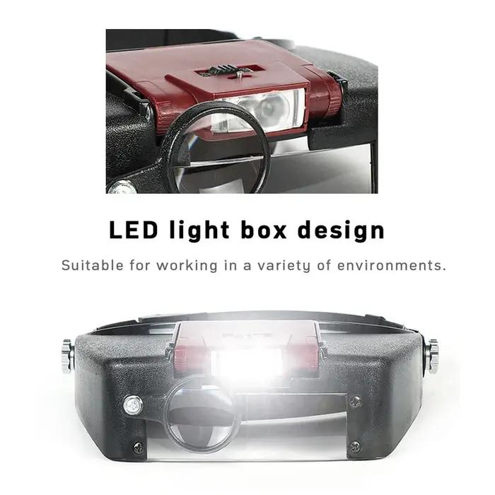 Lunettes avec loupe, entretien de montre, bandeau, loupe, Style de port pour la lecture, bijoux, out