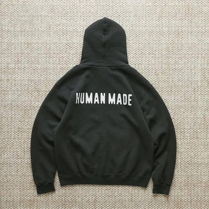HUMAN MAND CLASS 25SS Nissan Love Sweat à capuche ample et décontracté avec fermeture éclair
