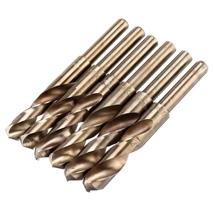Foret hélicoïdal M35 hss-co Cobalt de qualité industrielle 13.5-30mm 1/2 pouces foret à tige réduite