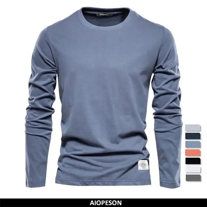 T-shirt à manches longues pour hommes, Économie décontractés pour hommes, Vêtements classiques pour