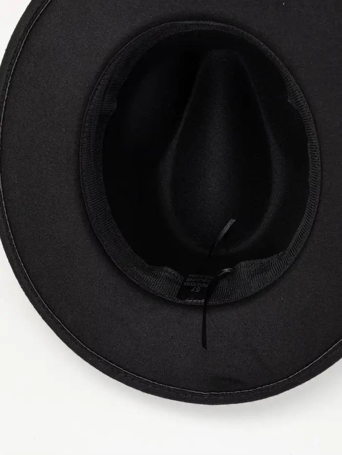 Nouveaux chapeaux à grands bords pour hommes et femmes, chapeaux de jazz en laine à la mode, chapeau