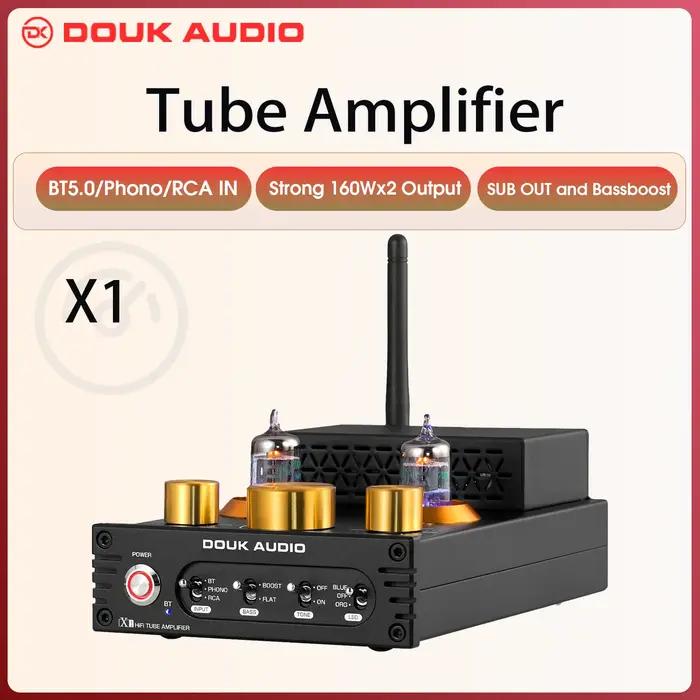 Douk Audio X1 HiFi JAN5725 amplificateur à Tube sous vide Bluetooth5.0 récepteur MM amplificateur Ph