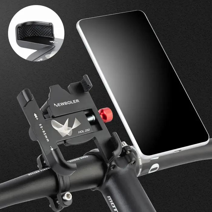 NEWBOLER vtt support de téléphone support de vélo 360 ° rotatif en aluminium réglable vélo support d