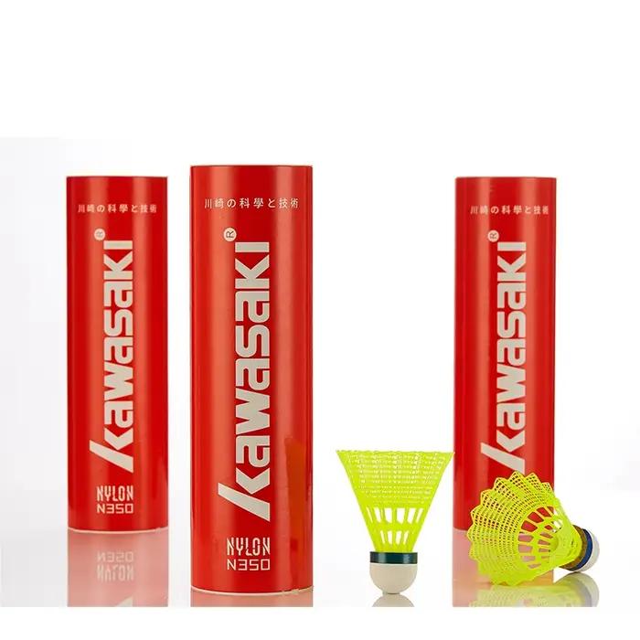 Kawasaki – balle en Nylon N350 pour l'entraînement, 6 pièces, volant en plastique pour Badminton, oi