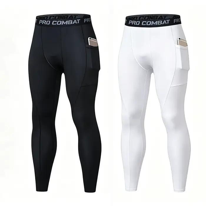Pantalon de compression pour homme, leggings de sport pour la salle de sport avec poches, collants d