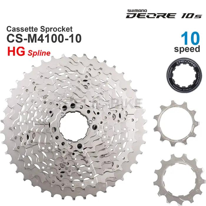 SHIMANO DEORE M4100 Pignon de cassette 10 V CS-M4100-10 10 vitesses - HYPERGLIDE -11-46T, 11-42TOrig