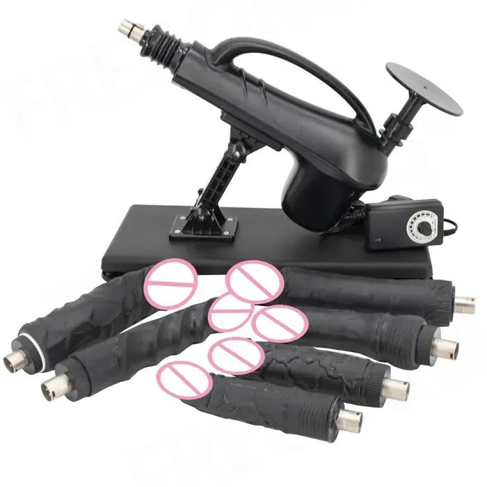 Fredoch Mini Machine sexuelle automatique avec accessoires de gode noir pour hommes et femmes jouets