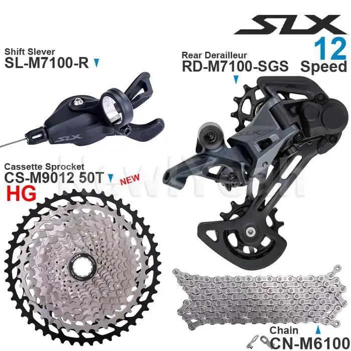 SHIMANO SLX M7100 1x12 groupe de vitesses avec levier de vitesse dérailleur arrière CN-M6100 chaîne