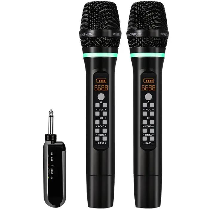Microphone professionnel sans fil UHF, Bluetooth, karaoké, Studio d'enregistrement, fête à domicile,