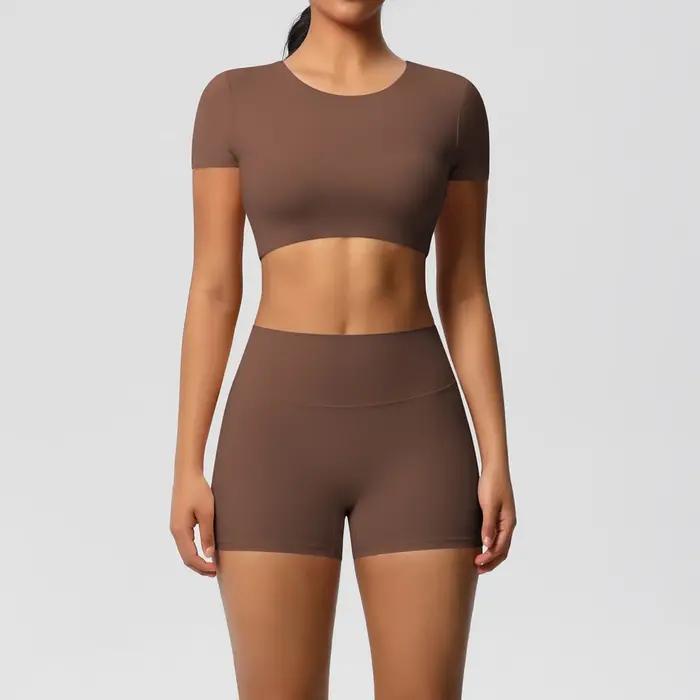 Vêtements de sport d'entraînement 2 pièces pièce femme vêtements actifs sport débardeur femmes gymna