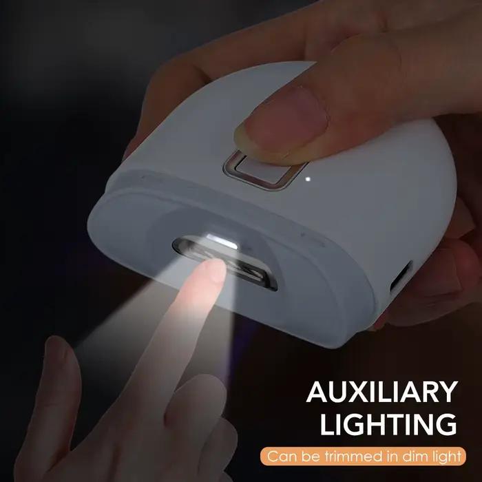 Coupe-ongles électrique avec lumière LED, broyeur automatique de polissage des ongles pour enfants e