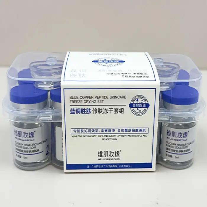 Ensemble de lyophilisation au Peptide de cuivre bleu, poudre lyophilisée, améliore les rides, Essenc