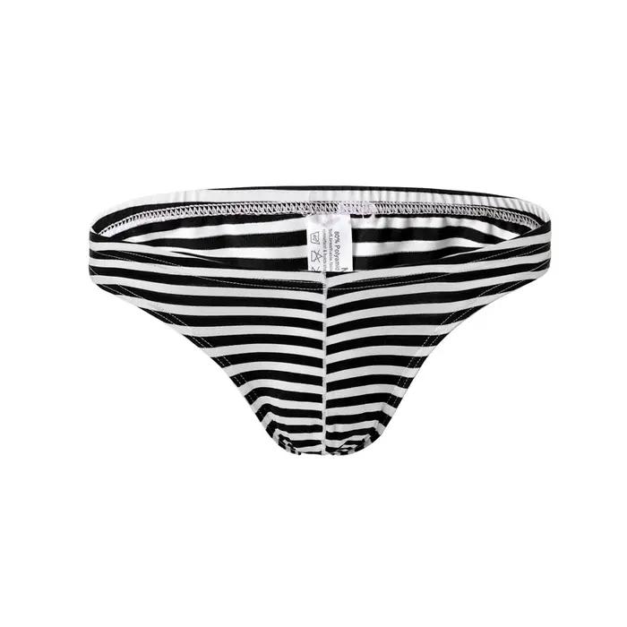 Slips pour hommes, culottes en coton, sous-vêtements, slips respirants, rayés, poche en U, caleçons