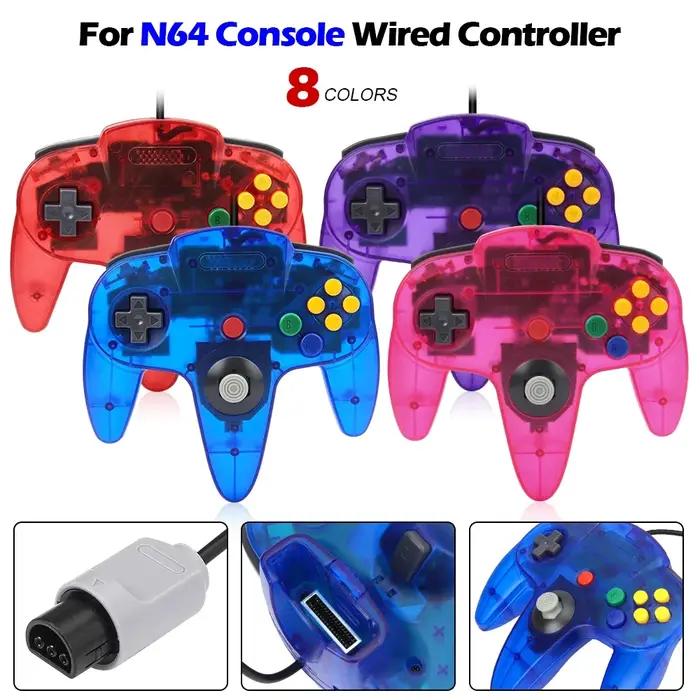 2 pièces/paire pour contrôleur N64 classique télécommande filaire manette de jeu Joystick rétro jeu