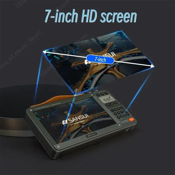 Sansui F51/F50 rétro Radio 7.0 pouces écran vidéo lecteur de musique sans fil Bluetooth haut-parleur