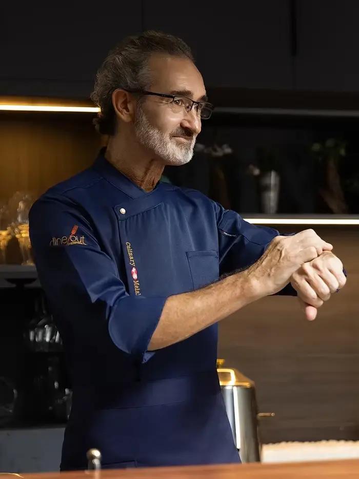 Uniforme de cuisine de restaurant vestes de chef d'hôtel vêtements de service alimentaire chemise de Chamonix vêtements de travail respirants professionnels élégants pour hommes et femmes