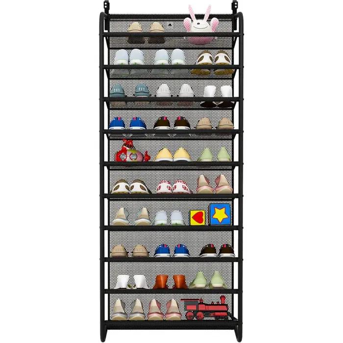 Armoire à chaussures de rangement anti-poussière domestique, simple, mural, étagère à chaussures à é
