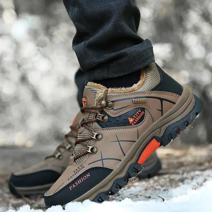 Chaussures randonnée homme daim cuir antidérapantes - Trekking montagne escalade baskets respirantes outdoor