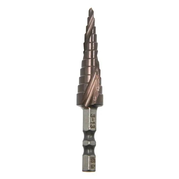 Foret étagé en acier inoxydable, M35, spirale hexagonale, 3-13mm, asile alt contenant, ouvre-trou, C