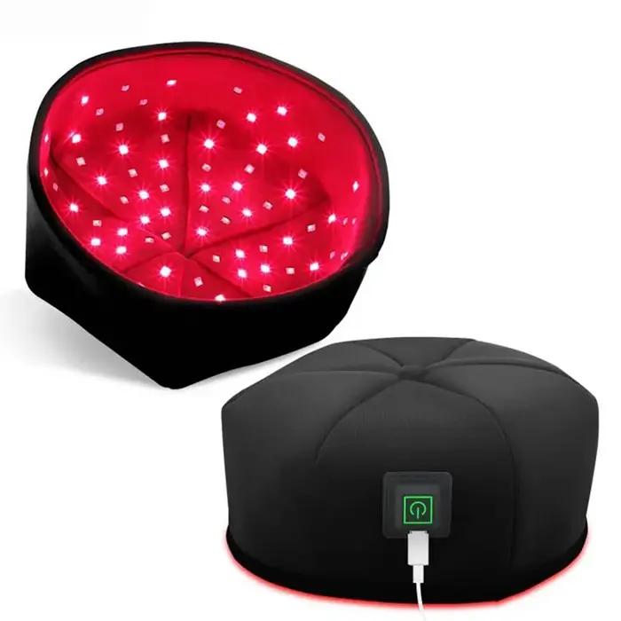 Chapeau de thérapie à la lumière rouge, capuchon de traitement LED proche infrarouge pour la croissa