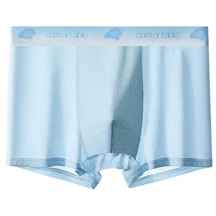 Sous-vêtements homme 2025 soie glacée antibactérienne maille respirante boxer pantalon à quatre coins vêtements portables occassions sportives quotidiennes