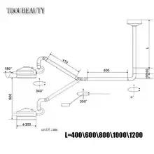 Lampe chirurgicale murale LED 72W 2026 pour chirurgie dentaire et vétérinaire, sans ombre, 90V-230V,