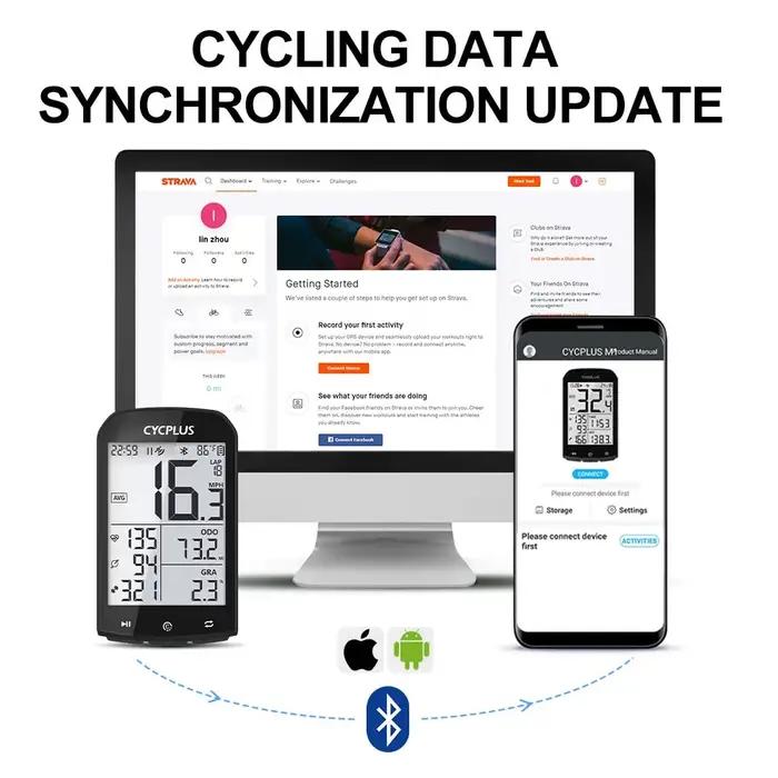 GPS Vélo Ordinateur Sans Fil CYCPLUS M1 Étanche Compteur De Vitesse Odomètre ANT + Bluetooth5.0 Vélo