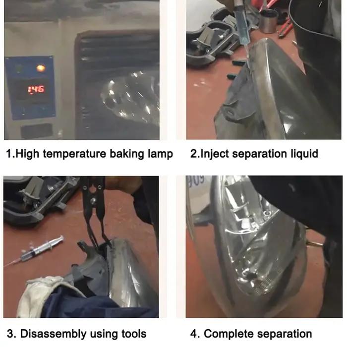 Liquide de démontage de phares de voiture, 500ml, outils de séparation de colle froide légère, Kit d