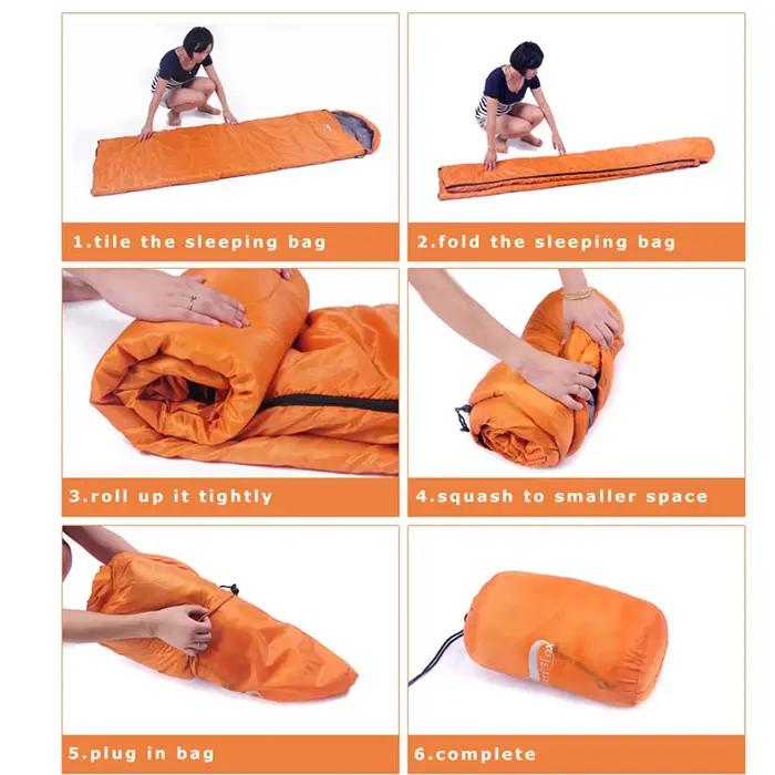 Desert & Fox-Sacs de couchage ultralégers pour adultes et enfants, 1kg, portable, 3 saisons, randonn