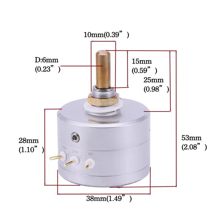 1PC EIZZ Potentiomètre de volume mono/bi-canal 4 canaux 10K 25K 50K 100K 250K 24 pas, Atténuateur au
