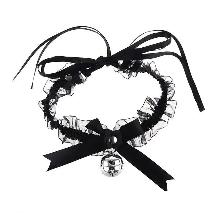 Collier esthétique en dentelle pour femmes, ras du cou avec nœud papillon, mignon, gothique, Simple,