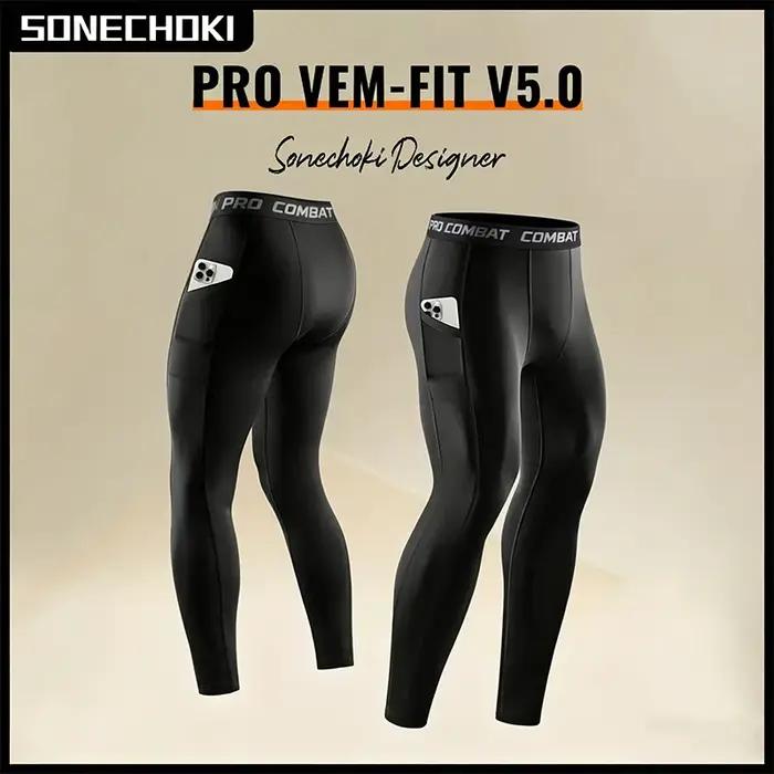 Pantalon de compression pour homme, leggings de sport pour la salle de sport avec poches, collants d