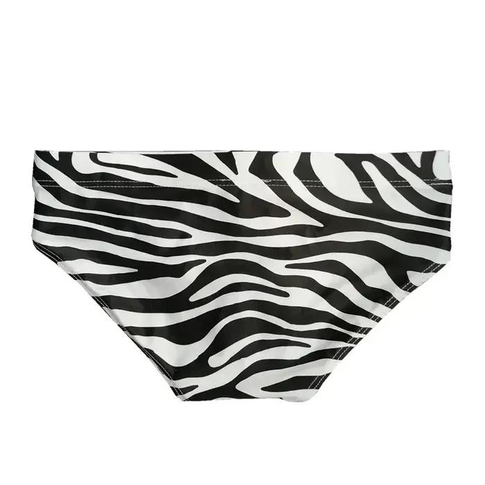Maillot de bain homme taille basse sexy séchage rapide slip zèbre avec cordon serrage plage