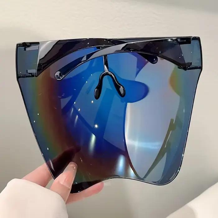 KAMMPT énorme lunettes de sport hommes miroir futuriste cyclisme en plein air lunettes de soleil de