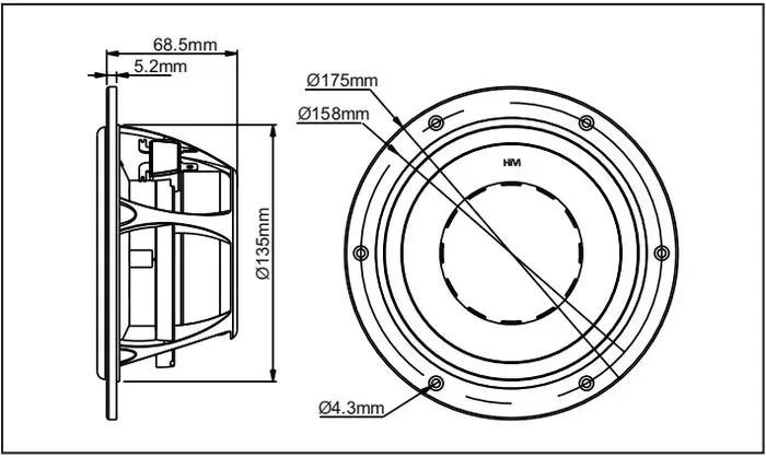 HiVi-Unité de pilote de haut-parleur Midwoofer en néodyme, cône en PP mixte, prenant en compte le di