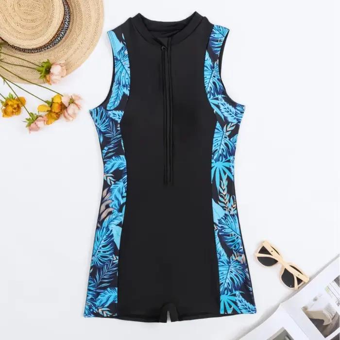 Sexy maillot de bain pour femme sport une pièce maillots de bain corps fermé femmes maillot de bain