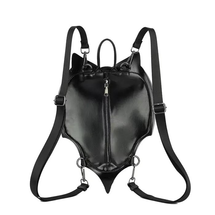 Sac à dos gothique noir en forme de chauve-souris pour fille, sac à main d'halloween, sacs de haute