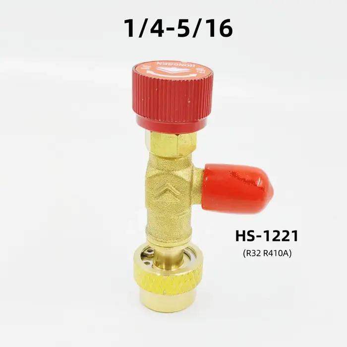 R410a R22 outil de réfrigération climatisation soupape de sécurité adaptateur raccord 1/4 "5/16" pou