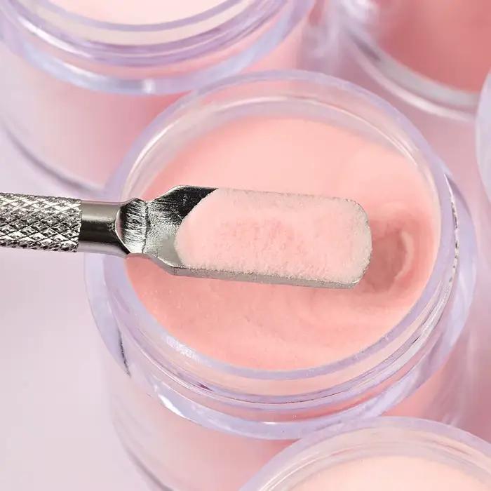 Filet de poudre acrylique pour Nail Art, 6 couleurs, chair/rose, 7g x 6 pots pour Extension d'ongles