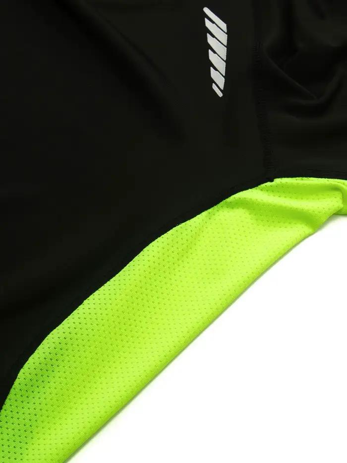 T-shirt de sport à séchage rapide pour hommes, haut de couche de base athlétique à haute élasticité,