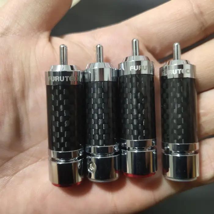 Furukawa – prise lotus RCA plaquée rhodium, d'origine Furutech CF-102(R), haut de gamme, sans soudur