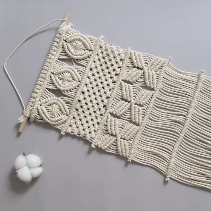 Bricolage macramé cordon coton corde ficelle ruban artisanat attrape-rêves travail manuel maison boh