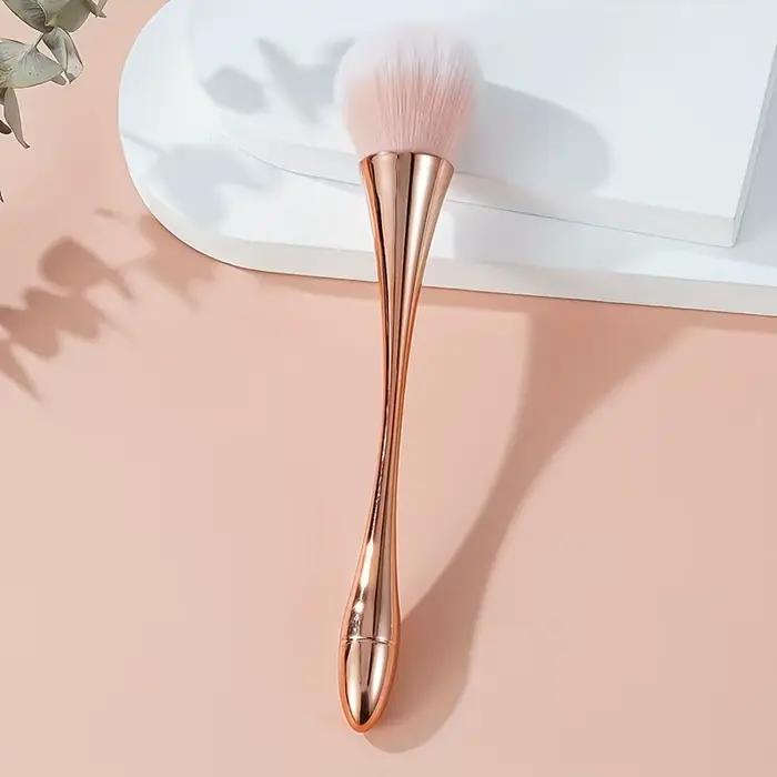 Pinceau de maquillage en éventail doré Rose, brosse cosmétique, brosse à poudre libre, brosse de sur