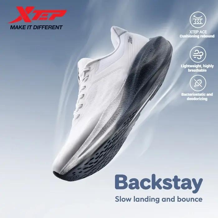 Xtep Backstay Summer pour hommes, chaussures de course antibactériennes confortables, résistantes à