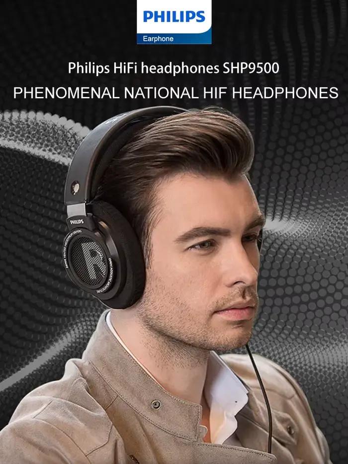 Philips Original SHP9500 casque filaire HiFi stéréo HD micro appel écouteurs sport course casque iPh