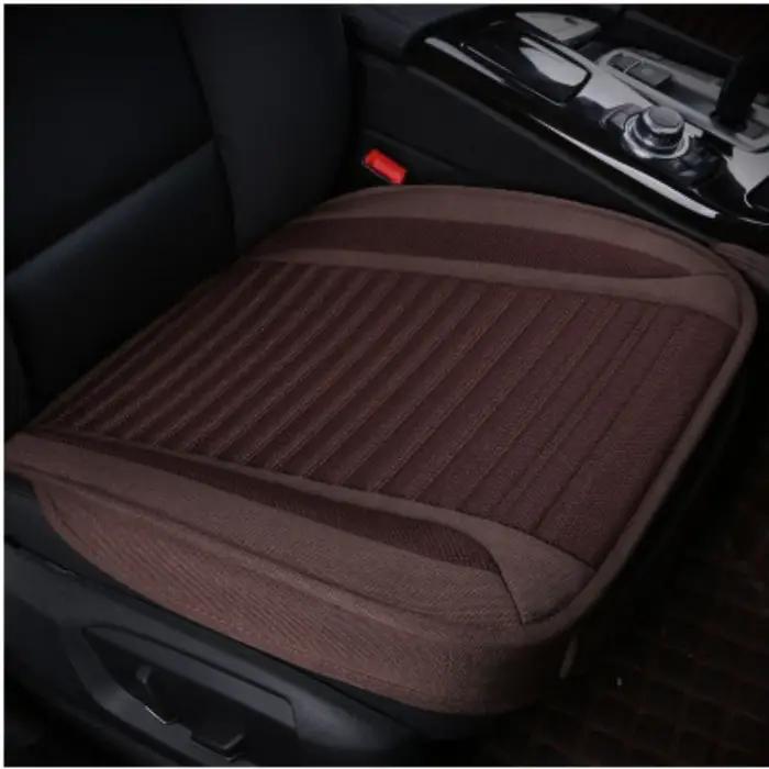 Coussin de siège de voiture en lin, coussinets antidérapants pour sièges principaux et copilote, hou