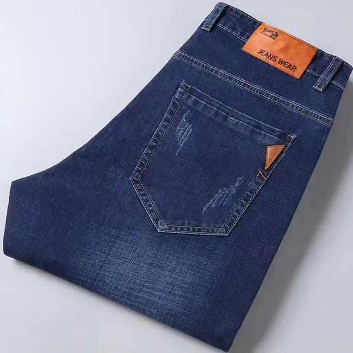 Jeans droits pour hommes, nouvelle collection 2025, pantalon slim extensible confortable et doux, en