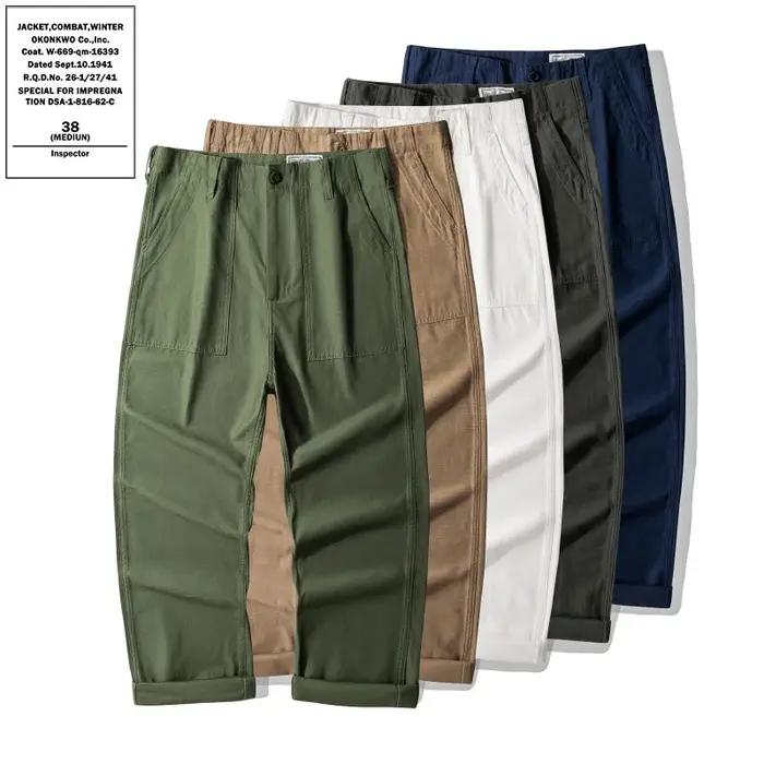 Pantalon American Vintage OG-107 pour homme, 100% coton, satiné lavé, poids lourd, pantalon de trava