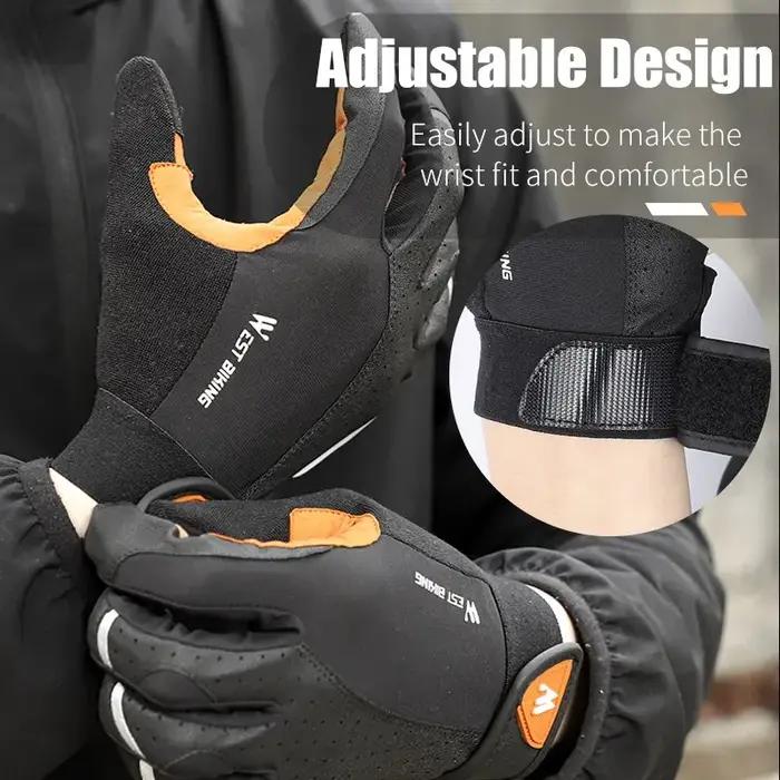WEST BIKING-Gants de cyclisme respirants pour hommes et femmes, mitaines complètes, gants de sport d