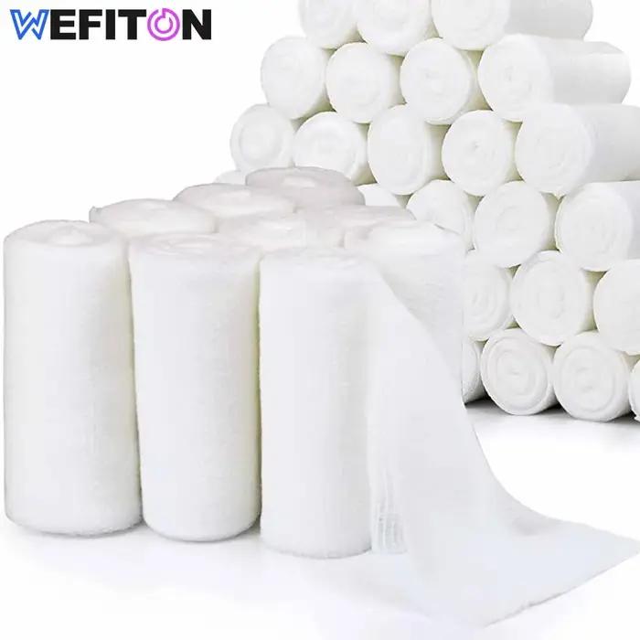 4 rouleaux de gaze de qualité supérieure, bandages de gaze tissés super doux et extensibles pour le